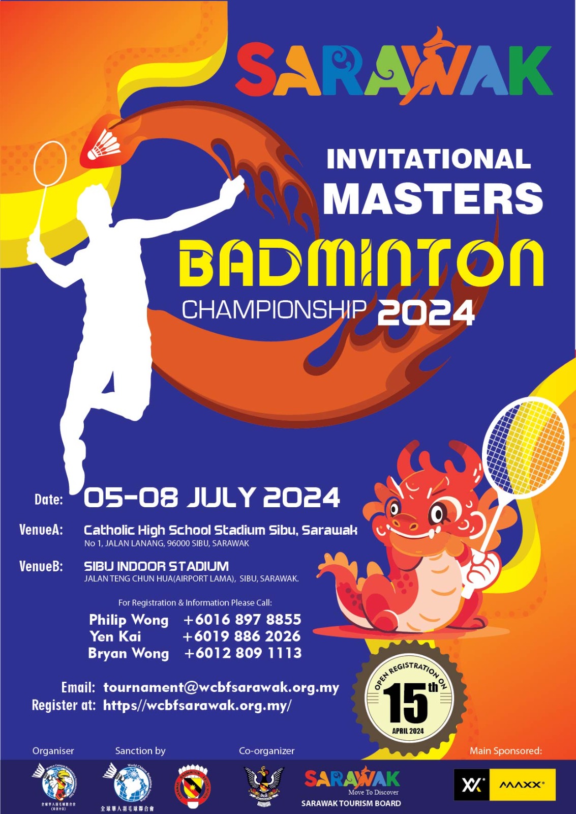 Sarawak Invitational Masters Badminton Championship 2024 « WCBF Sarawak